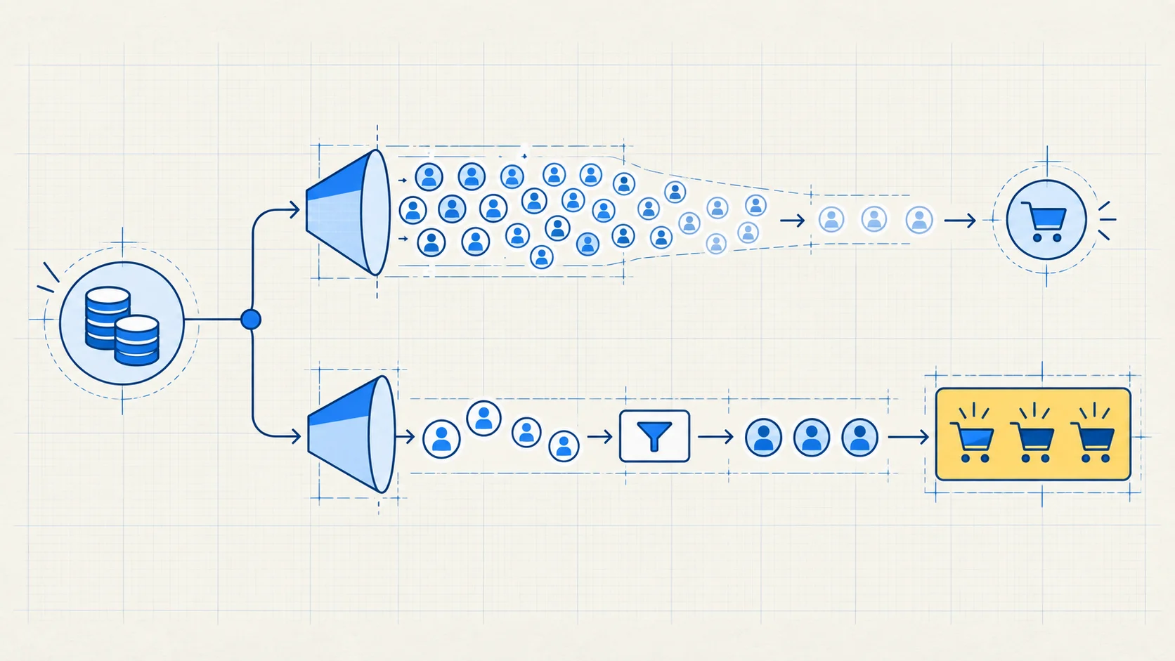 Two campaigns use the same budget. One brings many leads but one sale. The other brings fewer leads but three sales.